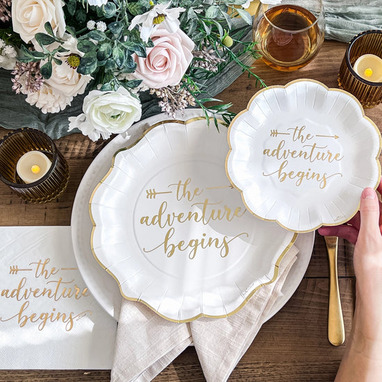 Load image into Gallery viewer, The Adventure Begins 72 Piece Party Tableware set (24 Guests)
