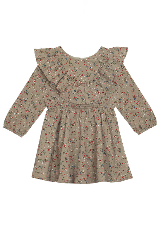 Berry & Olive Wreath Rayon Dress