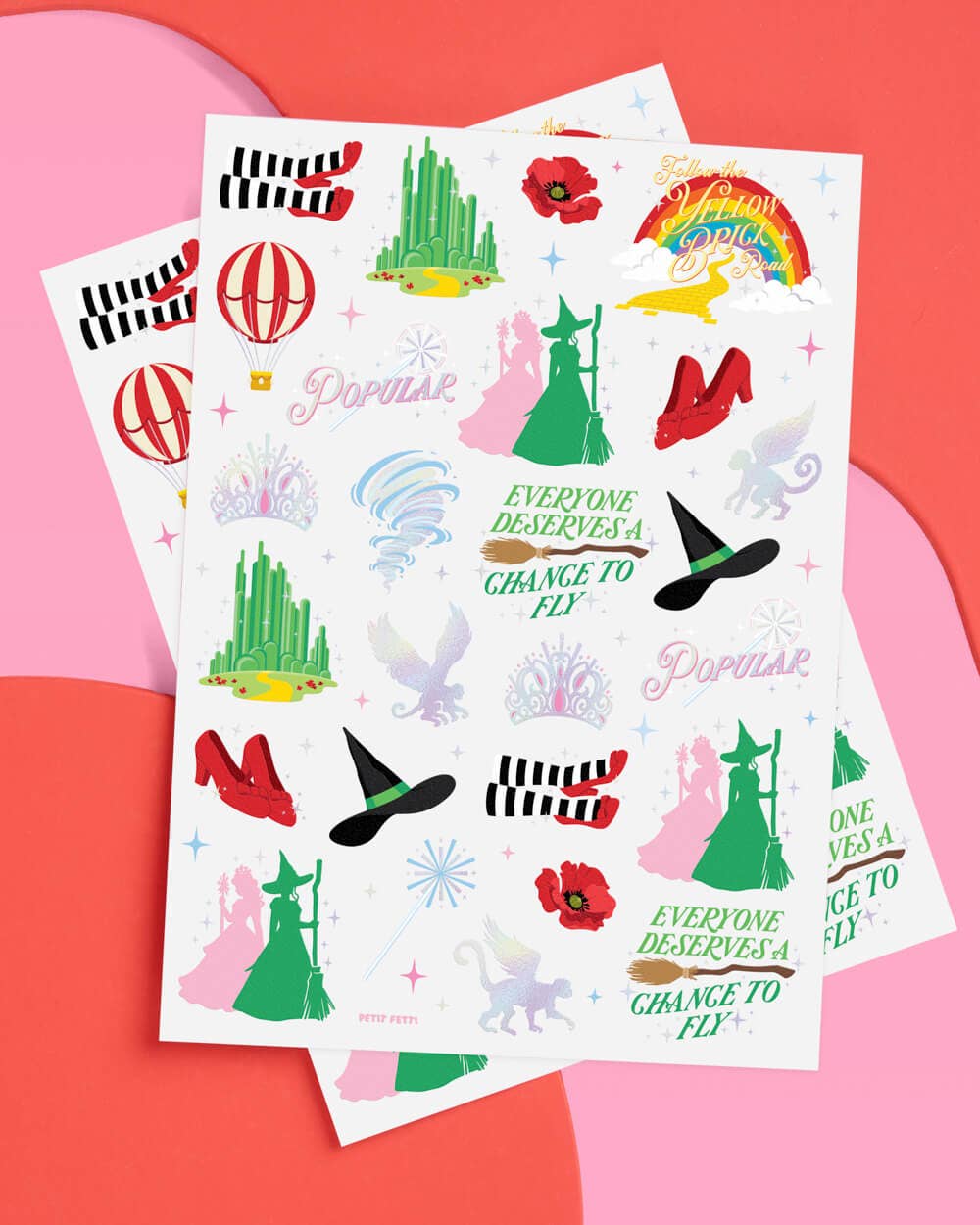 Emerald City Temporary Tattoos - Wizard, Wicked Witch, 52 ct