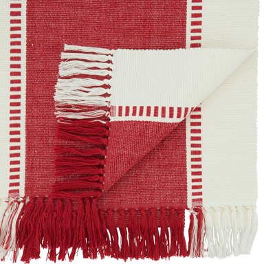 Red/White Stripe Table Runner 16" x 72"
