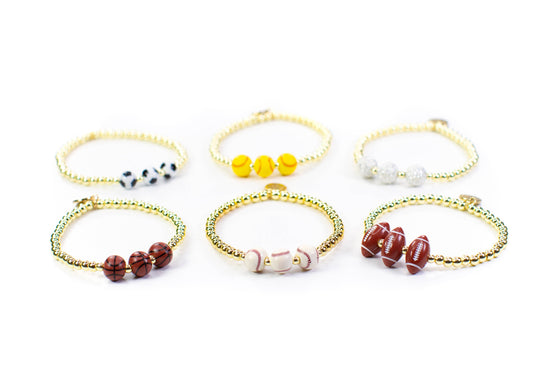 Sports Bracelets 18K Gold: Natural Baseball
