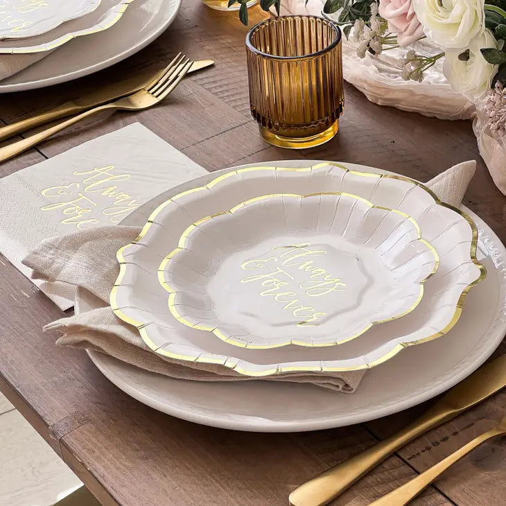 24 pc Always & Forever Dinner Plates