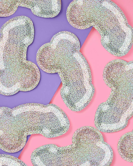 Load image into Gallery viewer, Penis Foil Bachelorette Party Plates, Bridal Shower Decor
