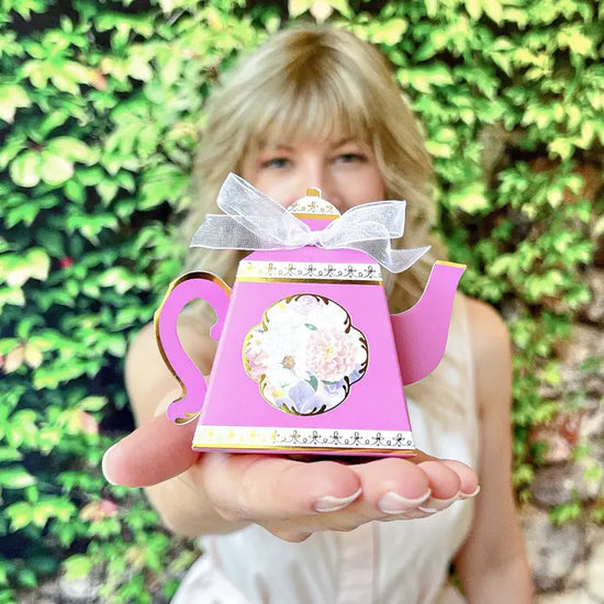 Load image into Gallery viewer, Assorted Tea Time Teapot Favor Box (Set of 24)
