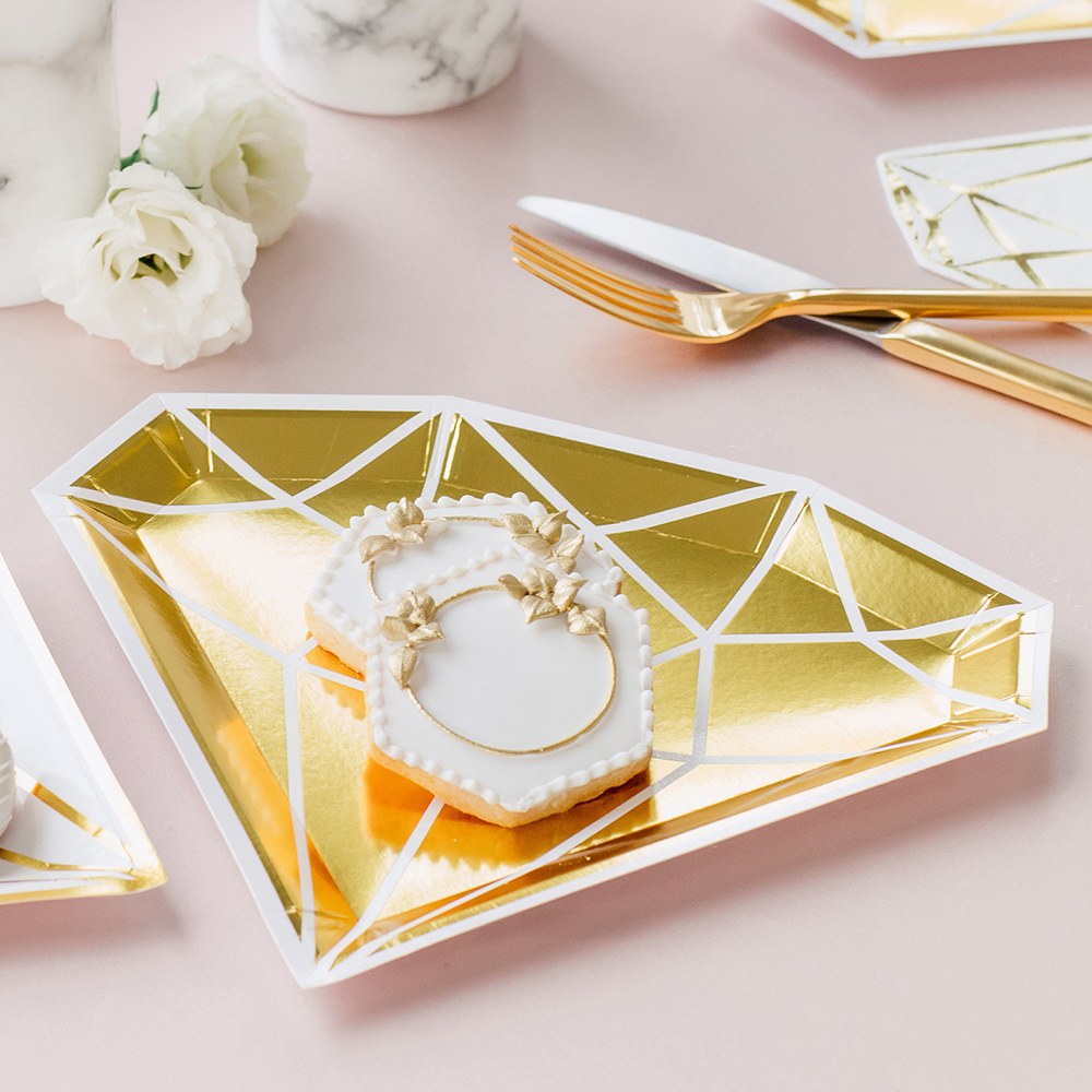 Metallic Gold Diamond Plates
