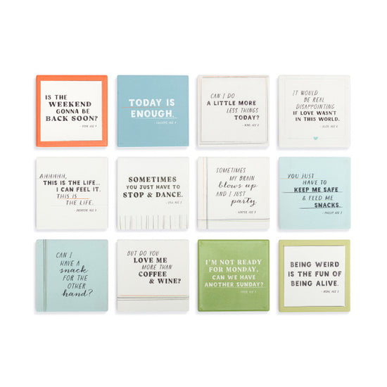 Ceramic 'Snack Time Quotes' Coasters
