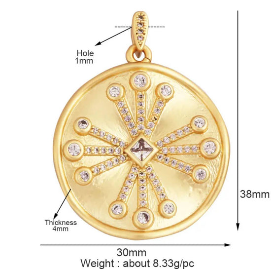 Wavy Starburst Charm For Charm Bar & Charm Necklace
