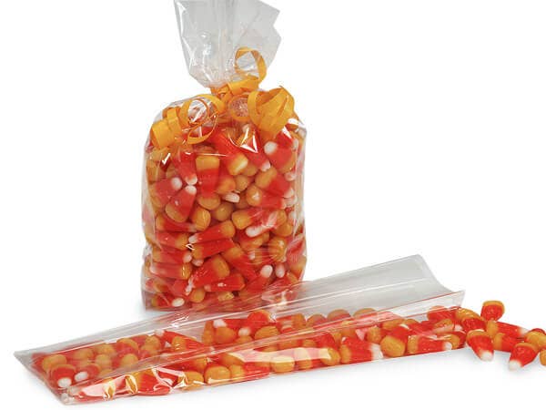 Clear 1.2 Mil Gusset Cellophane Bags: 100 Pack / 5x2.5x11" / Clear