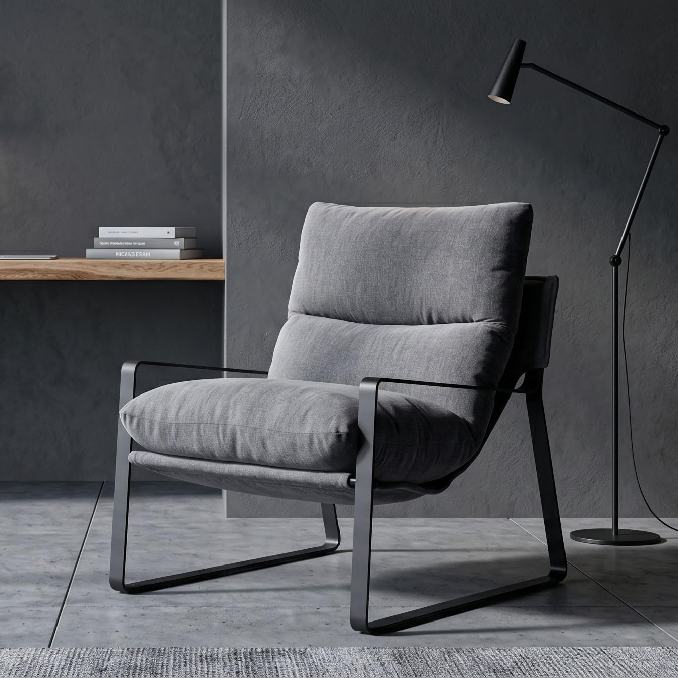LukeAlon Modern PU Leather Accent Armchair, Brown