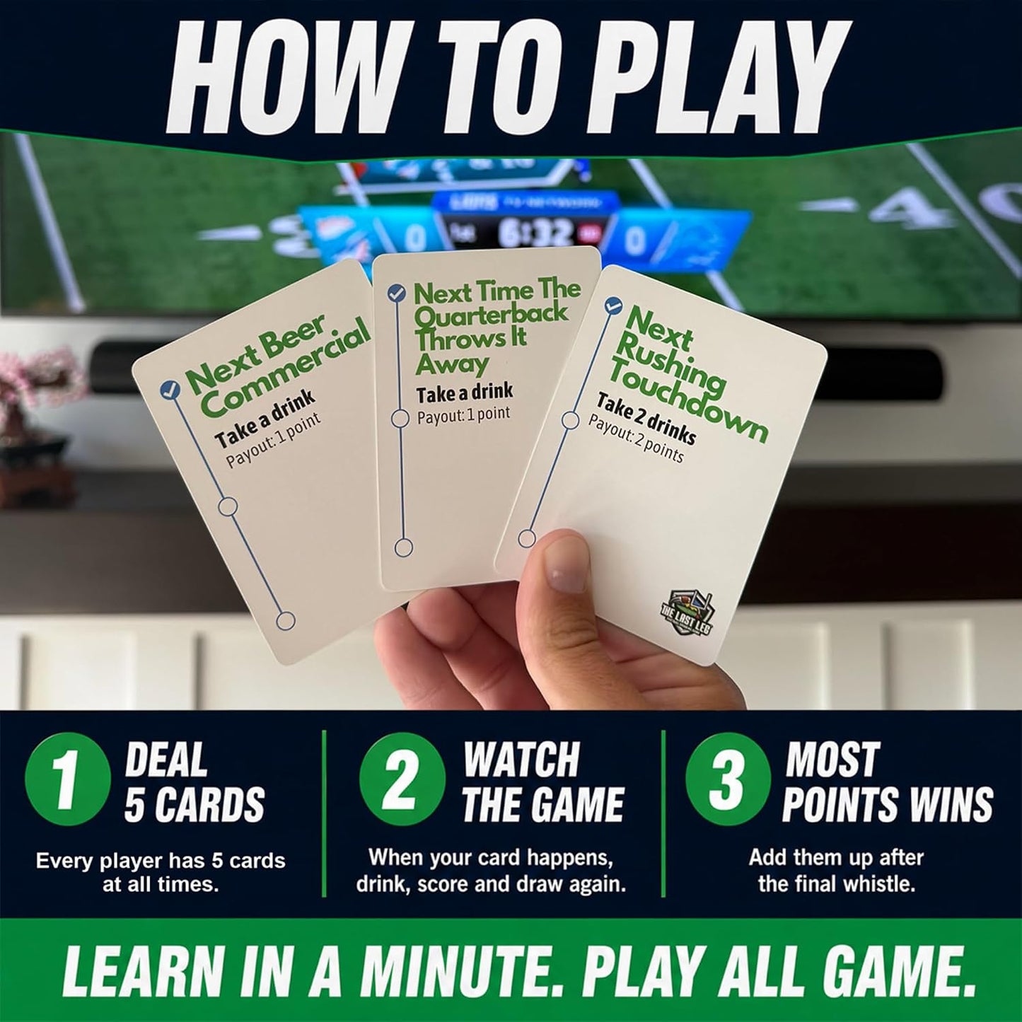Beer Pressure The Last Leg - Live Football Drinking Game. Perfect for Game Days, Tailgates, Parties, and Pre Games.