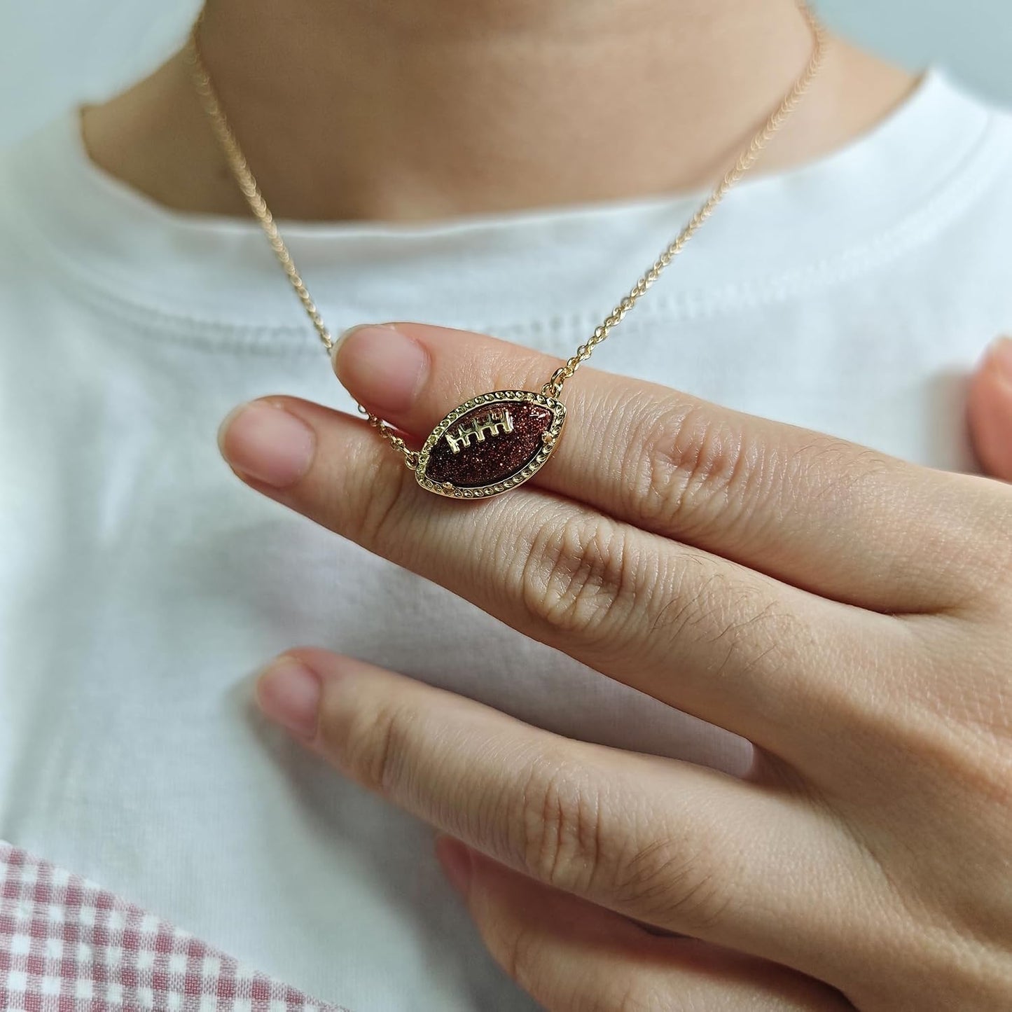 Football Soccer Baseball Basketball Tennis Racket Necklace for Women Sports Game Day Necklace Sports Fan Necklaces Accessories