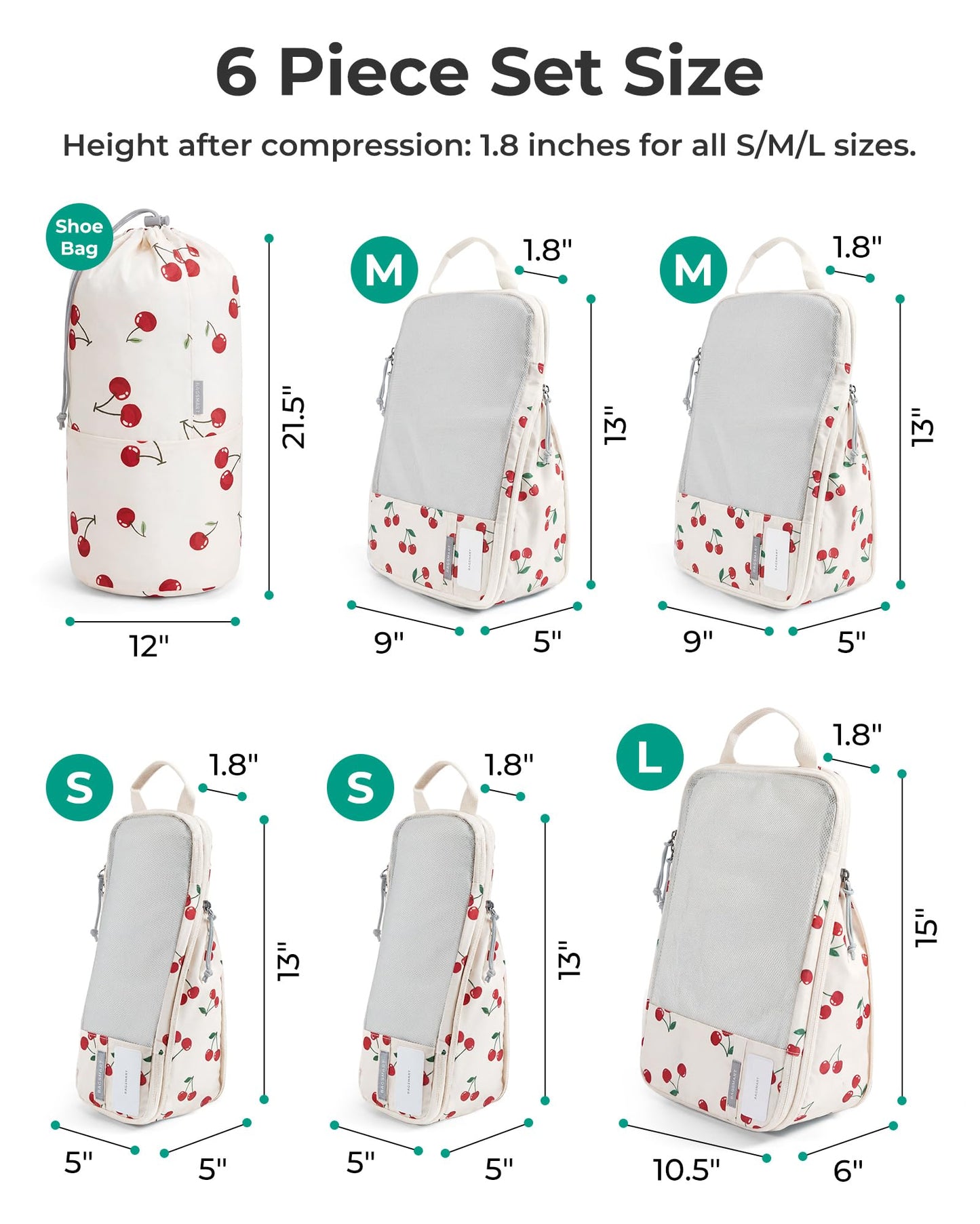 BAGSMART Compression Packing Cubes for Travel Essentials