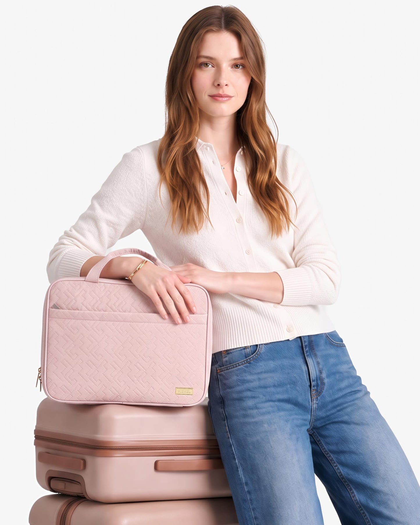 NISHEL Travel Toiletry Bag for women, Portable Hanging makeup Organizer