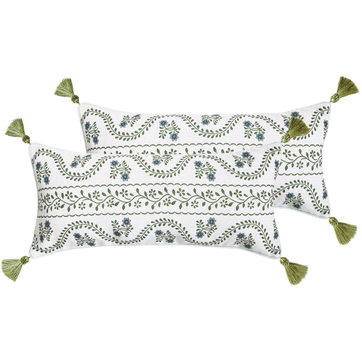 ISAENNE Designer Vintage Square Throw Pillow Cover,Set of 2,18"x18"