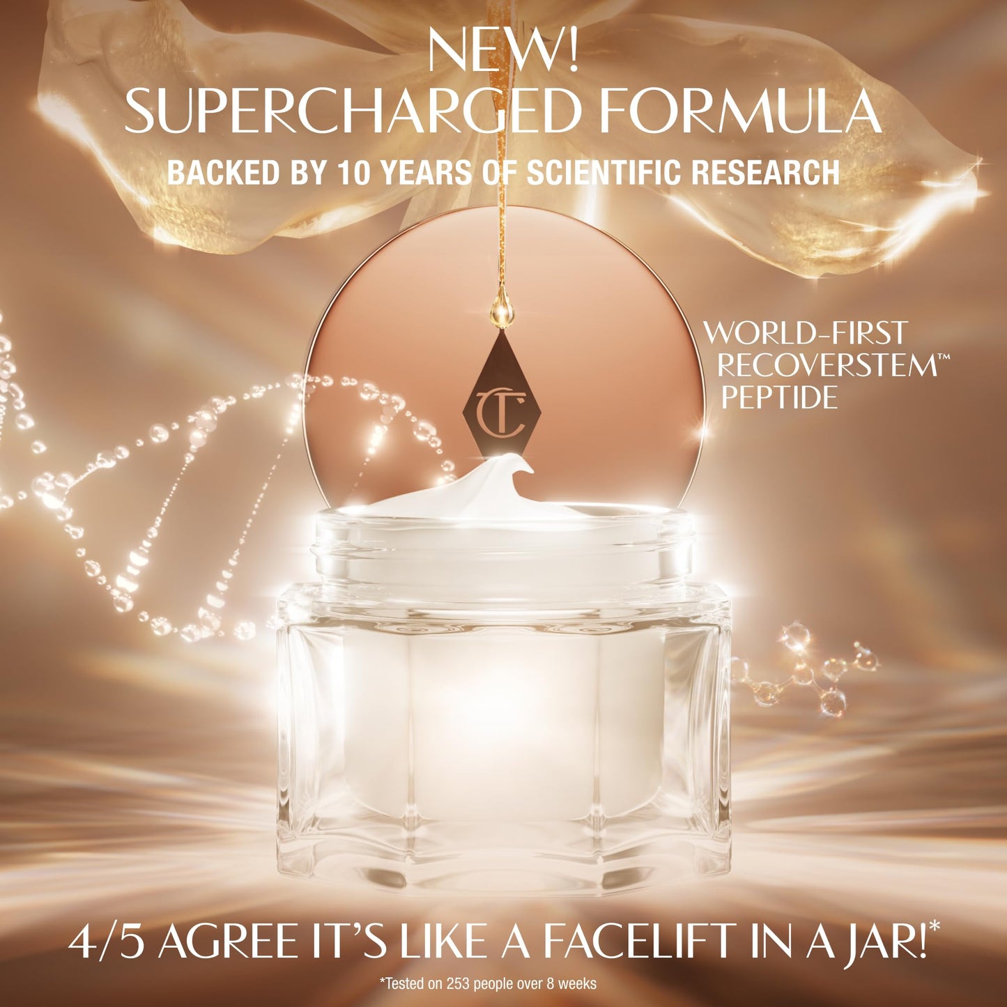 Charlotte Tilbury Magic Cream Face Moisturizer - Firming & Hydrating Face Cream to Create a Smoother-Looking Base for Makeup - Enriched with Vitamins C & E, Peptide Complex & Hyaluronic Acid