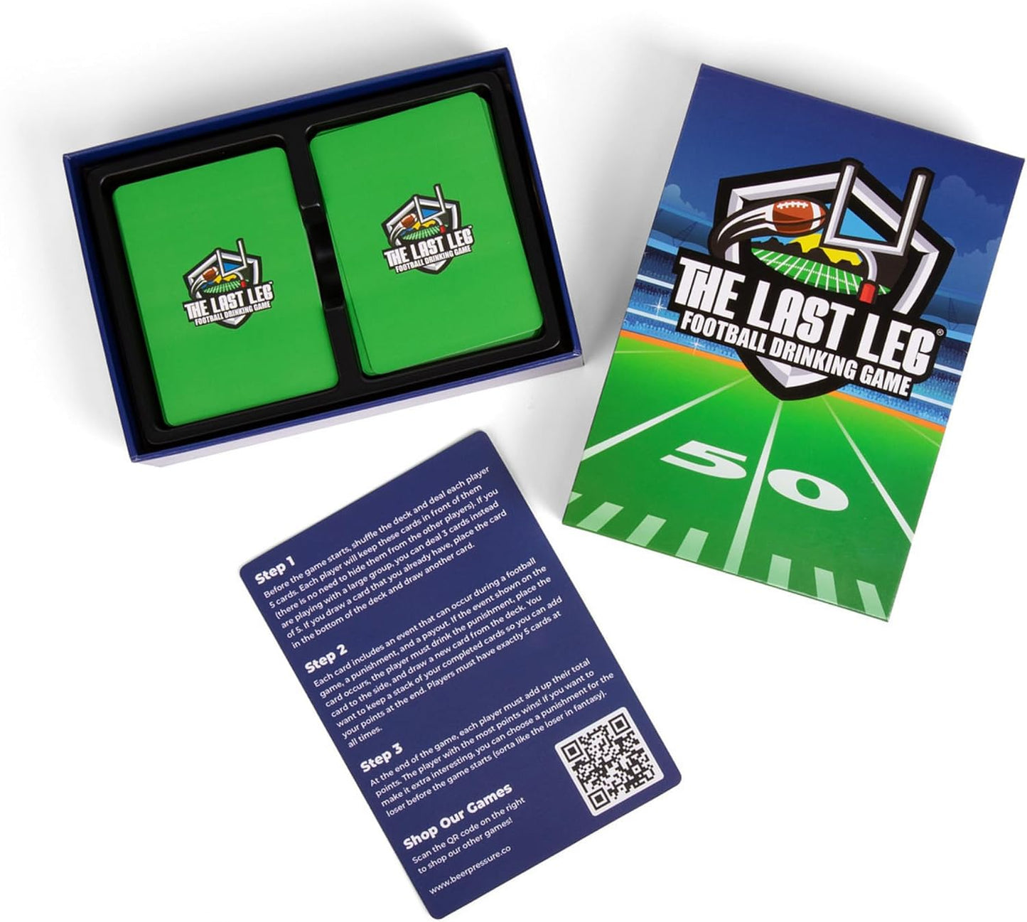 Beer Pressure The Last Leg - Live Football Drinking Game. Perfect for Game Days, Tailgates, Parties, and Pre Games.