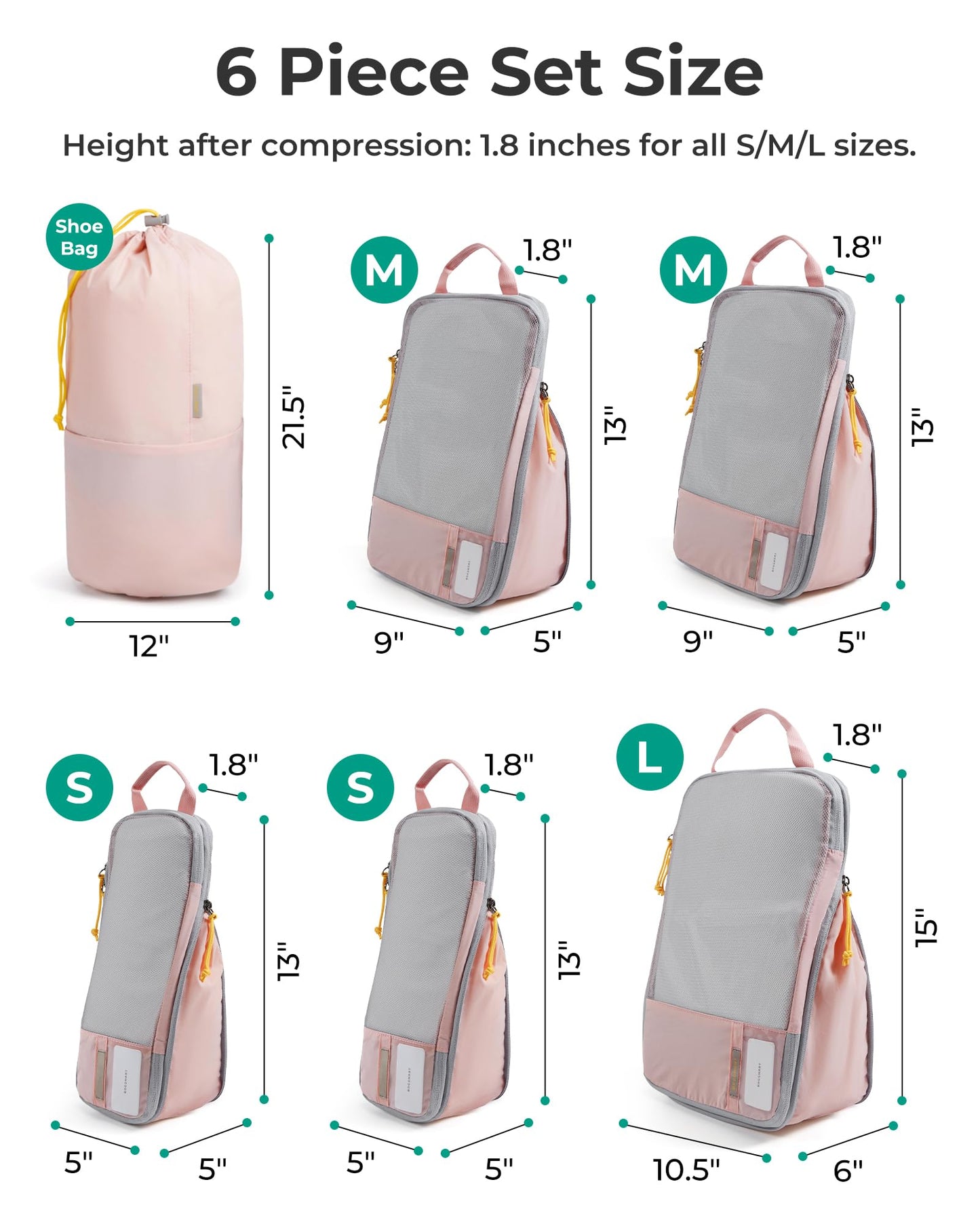 BAGSMART Compression Packing Cubes for Travel Essentials
