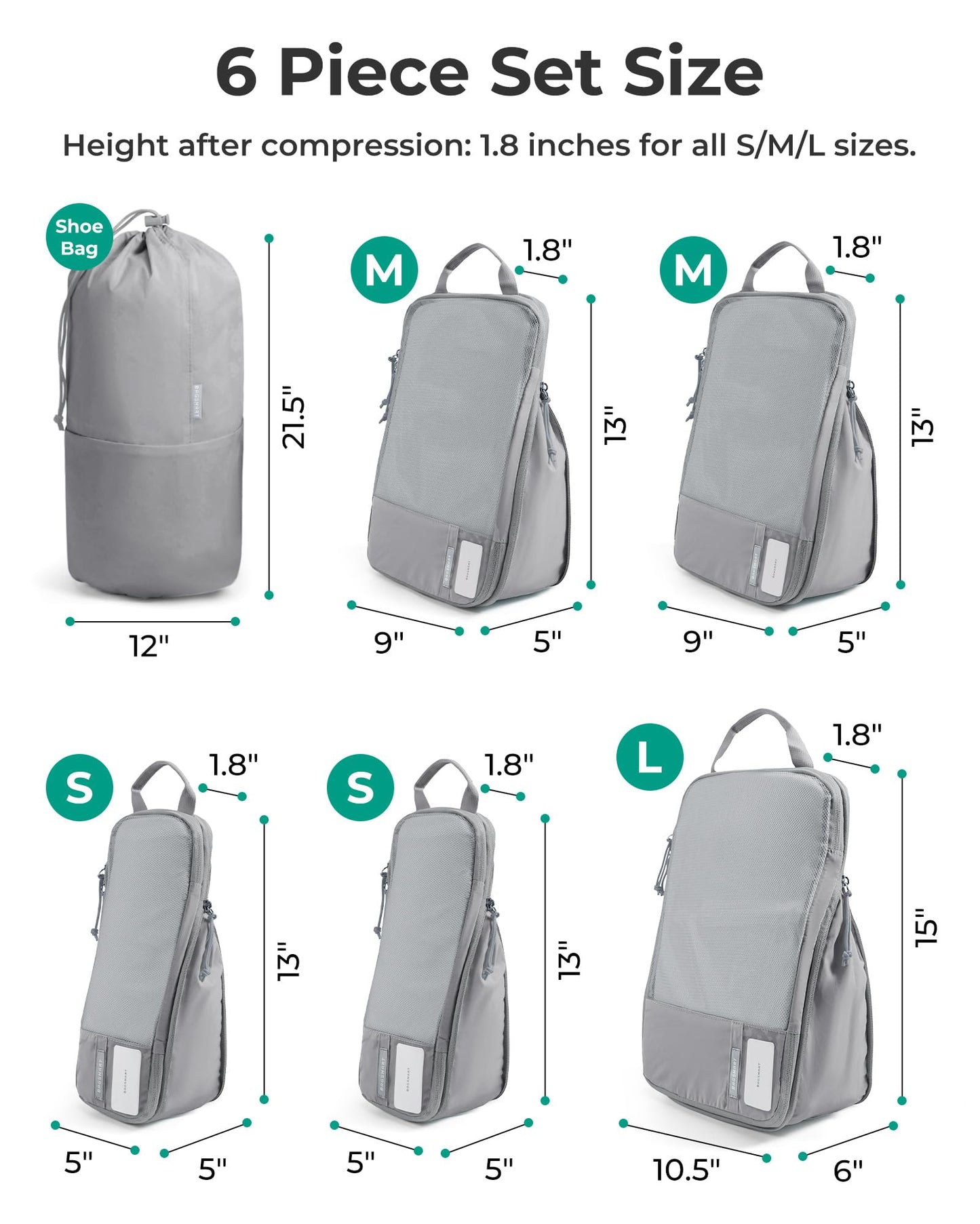 BAGSMART Compression Packing Cubes for Travel Essentials