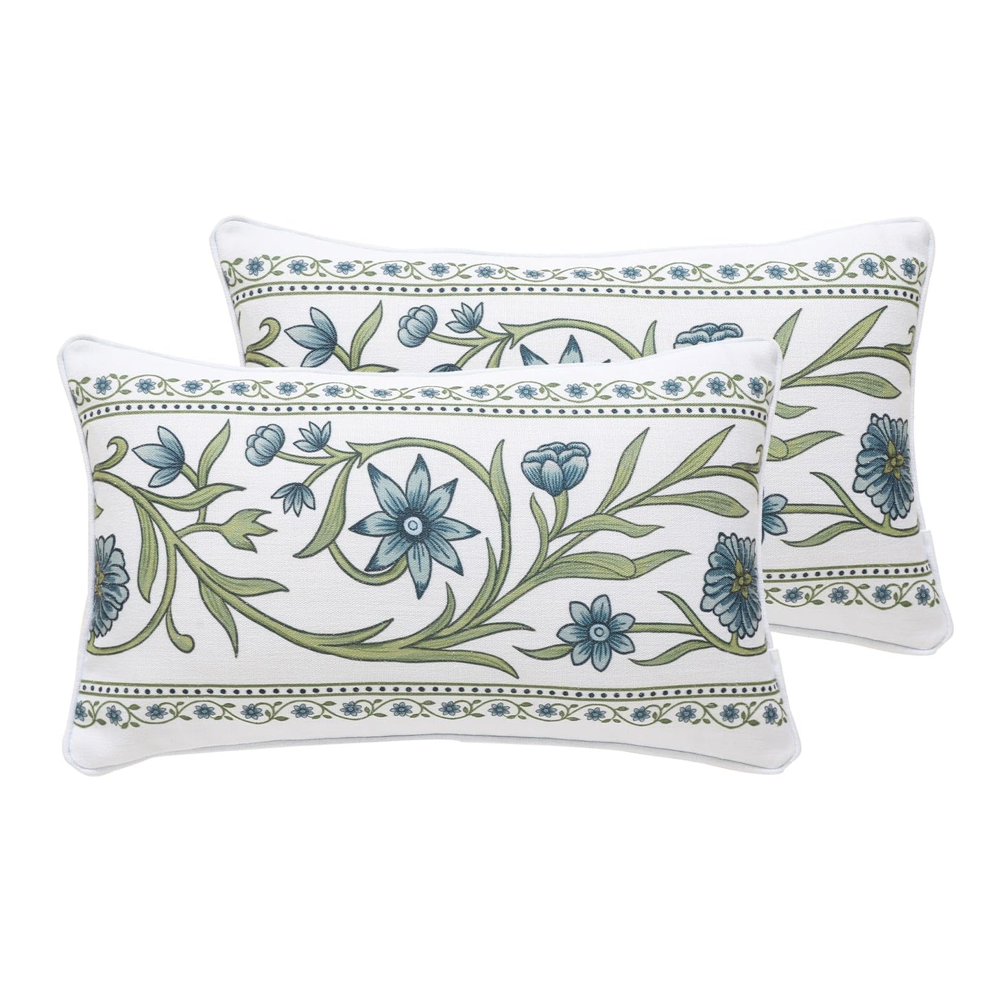 ISAENNE Designer Vintage Square Throw Pillow Cover,Set of 2,18"x18"