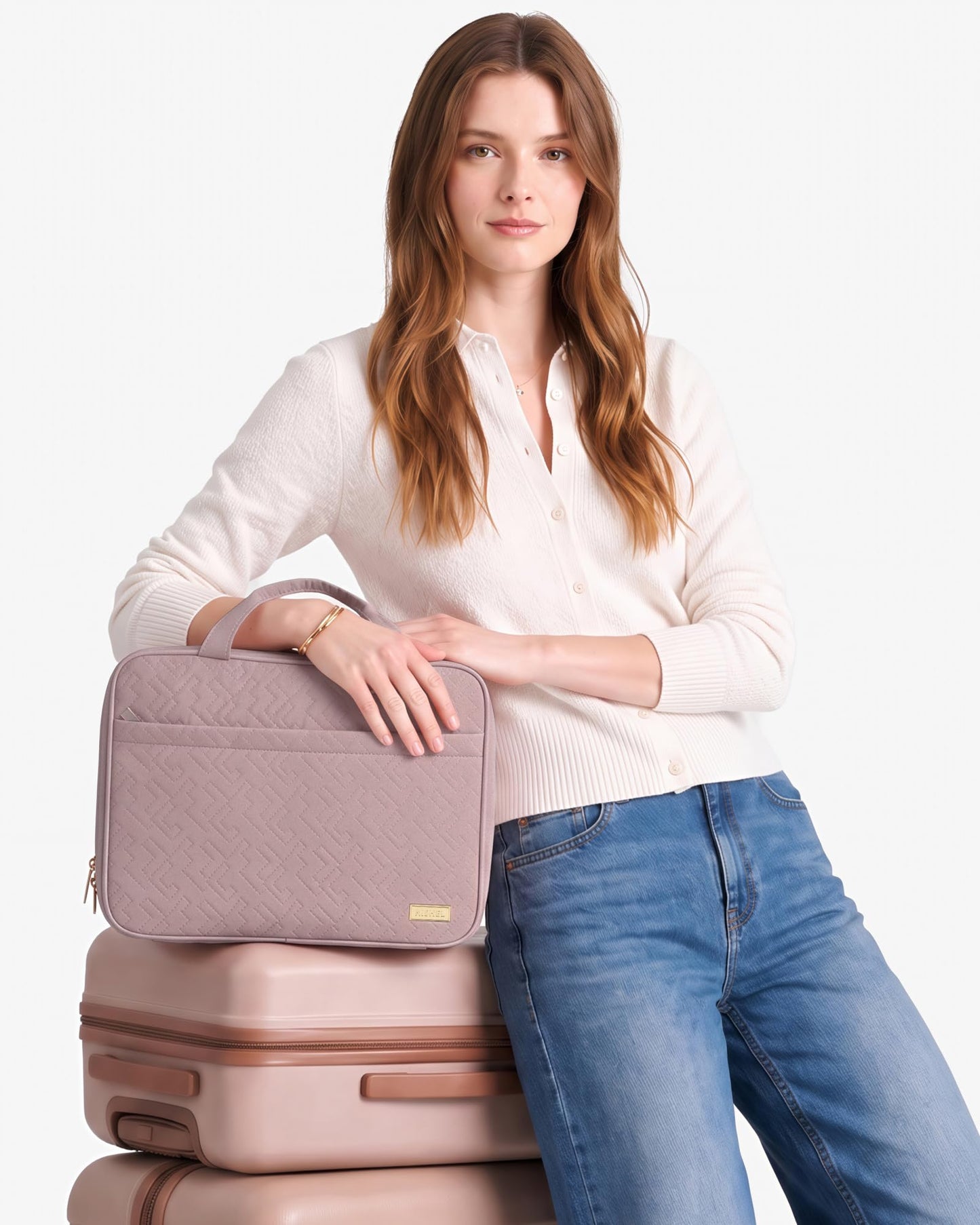 NISHEL Travel Toiletry Bag for women, Portable Hanging makeup Organizer