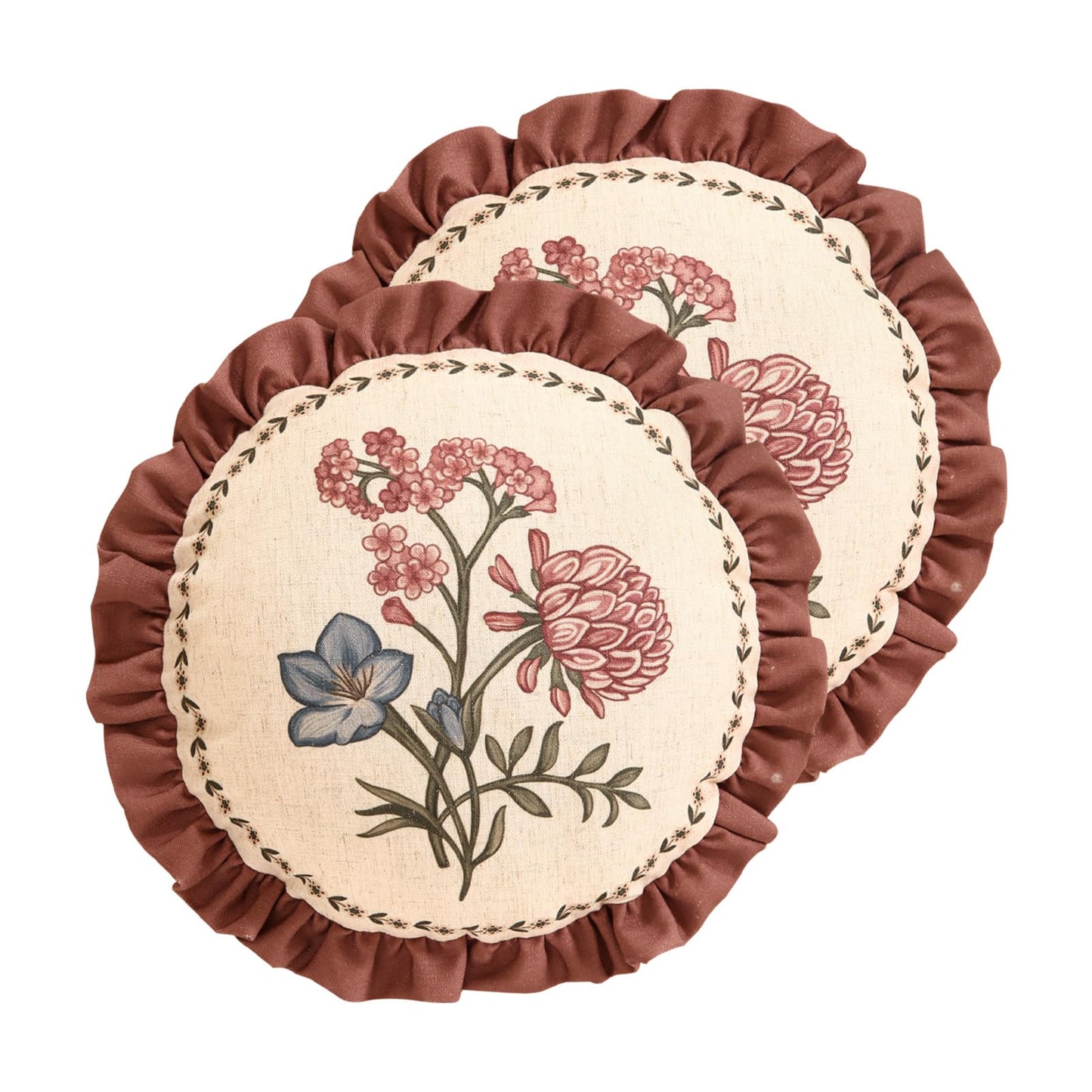 ISAENNE Designer Vintage Square Throw Pillow Cover,Set of 2,18"x18"