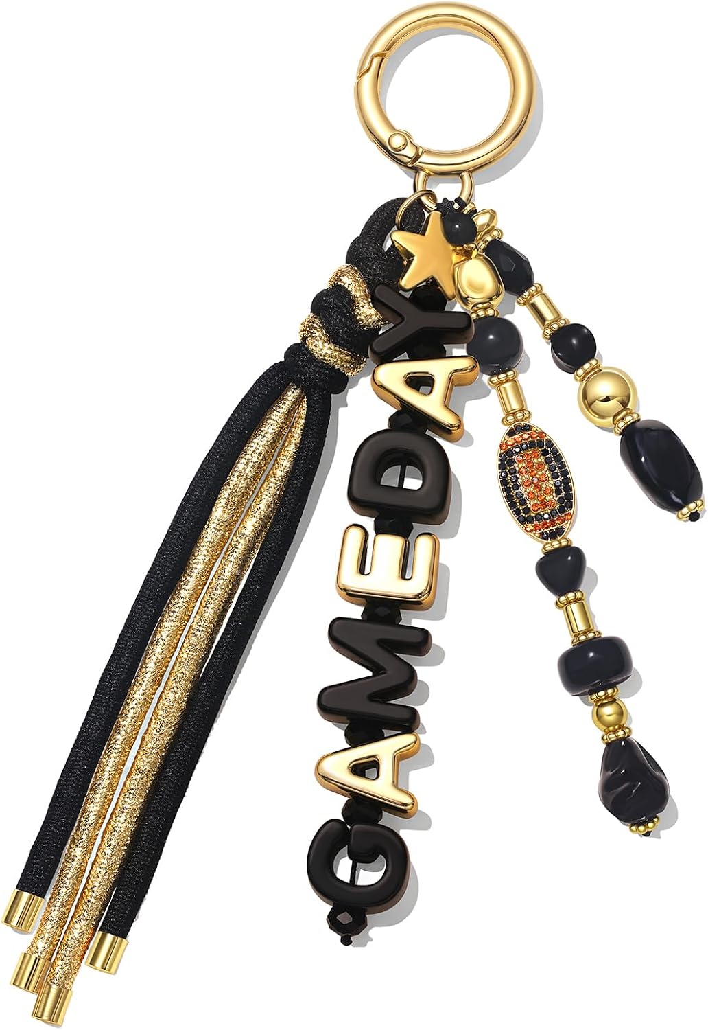 ANGLESJELL Football Bag Charms Paracord Game Day Keychains Purse Charms Football Cheer Mom Accessories Essentials Gifts