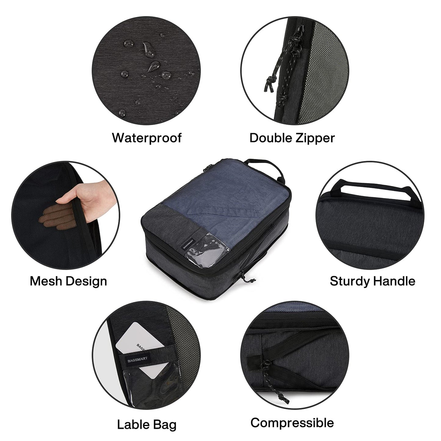 BAGSMART Compression Packing Cubes for Travel Essentials