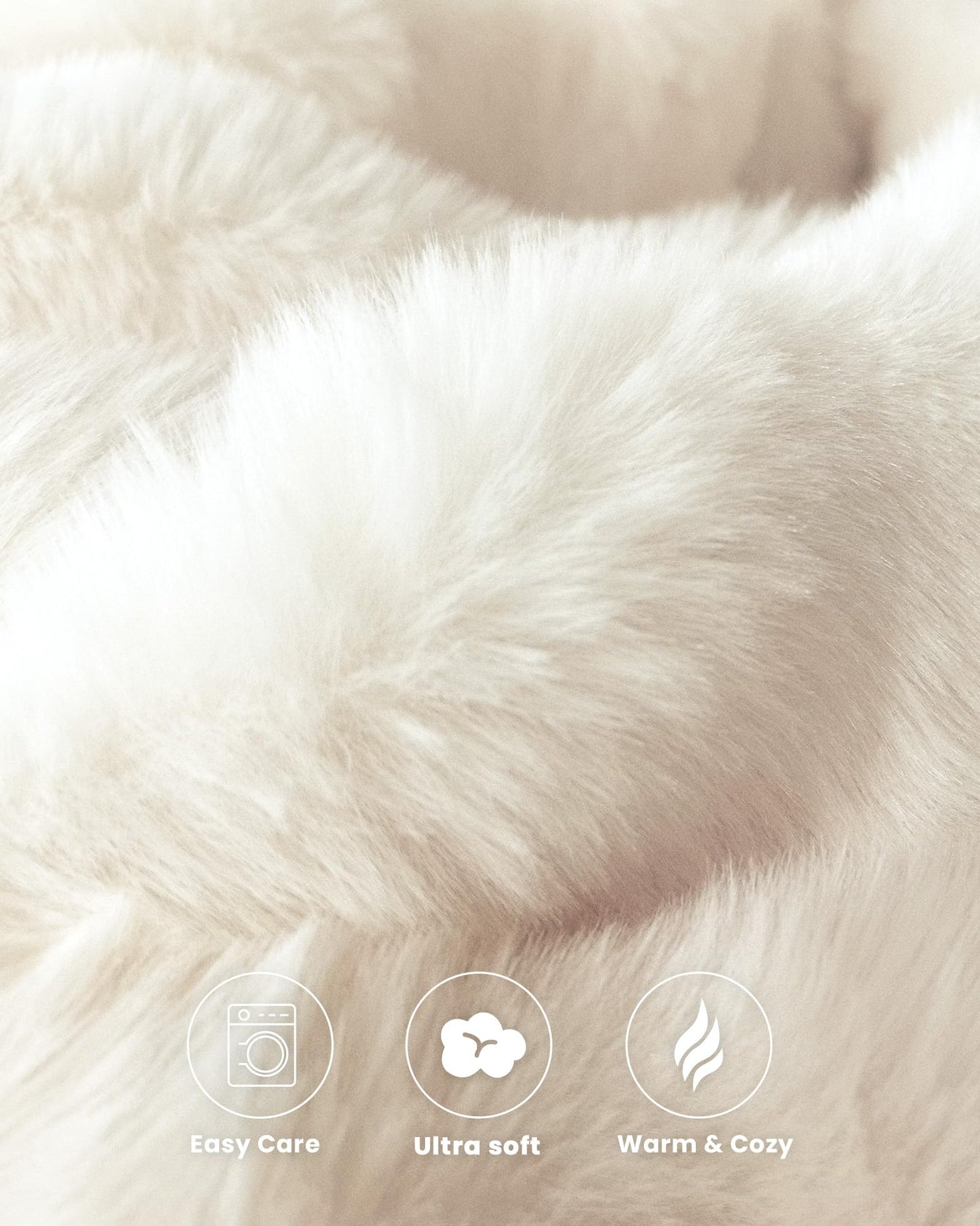 Ultra Soft Cozy Faux Fur Throw Blanket, Fuzzy Plush Thick Bubble Blanket, Oversize Luxury Fluffy Blanket for Couch, Sofa, Bedroom, and Living Room, 50x60 Inches, Light Brown