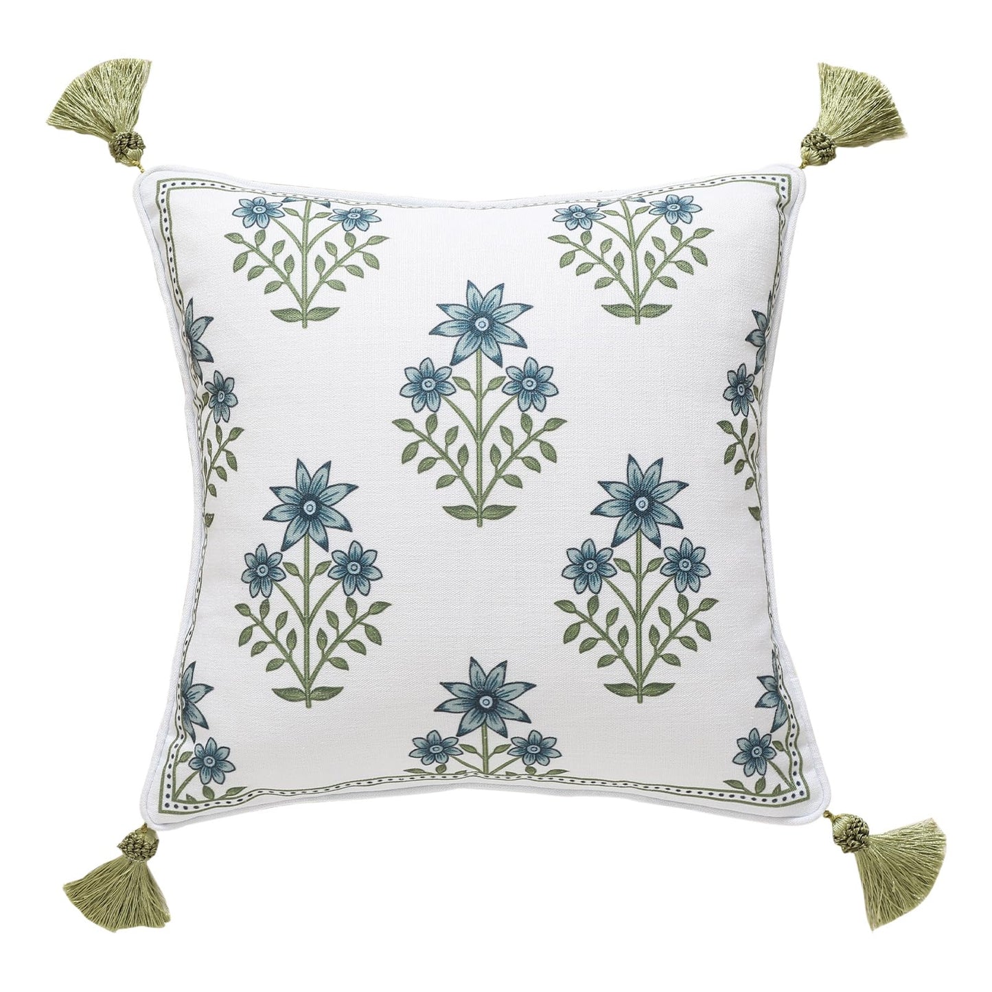 ISAENNE Designer Vintage Square Throw Pillow Cover,Set of 2,18"x18"