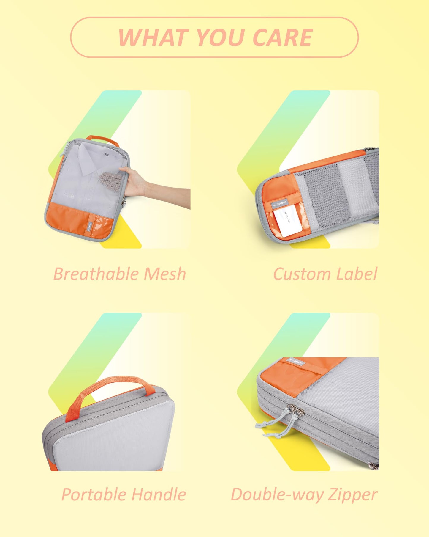 BAGSMART Compression Packing Cubes for Travel Essentials