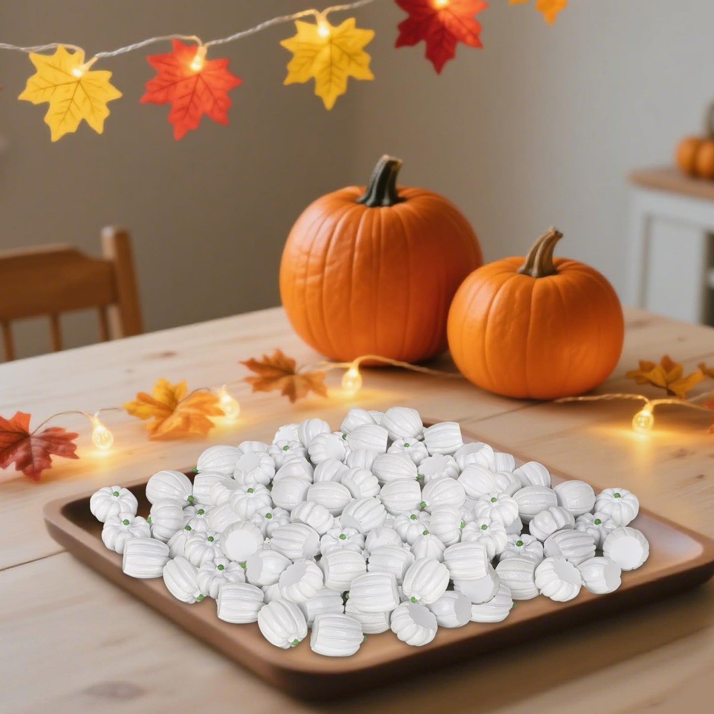 winemana 12 Pcs Pumpkin Fall Decorations, Golden Artificial Pumpkins