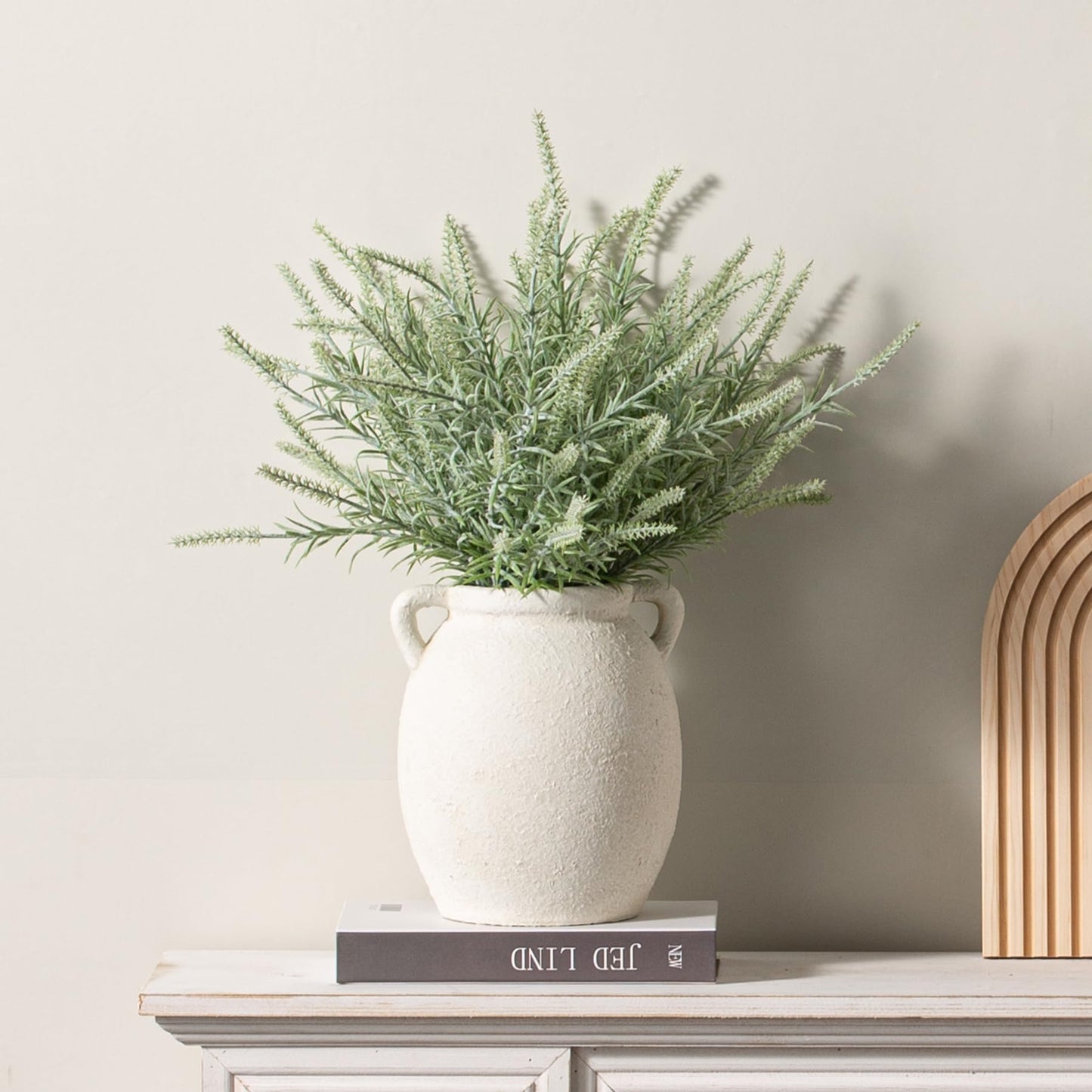 Dobbyby Ceramic Flower Vase 12 inch Farmhouse Rustic Vase Decorative Pottery Terracotta Tall Vases for Home Decor Table Mantle Fireplace Living Room Bathroom Wedding Centerpiece (Large-Terracota)