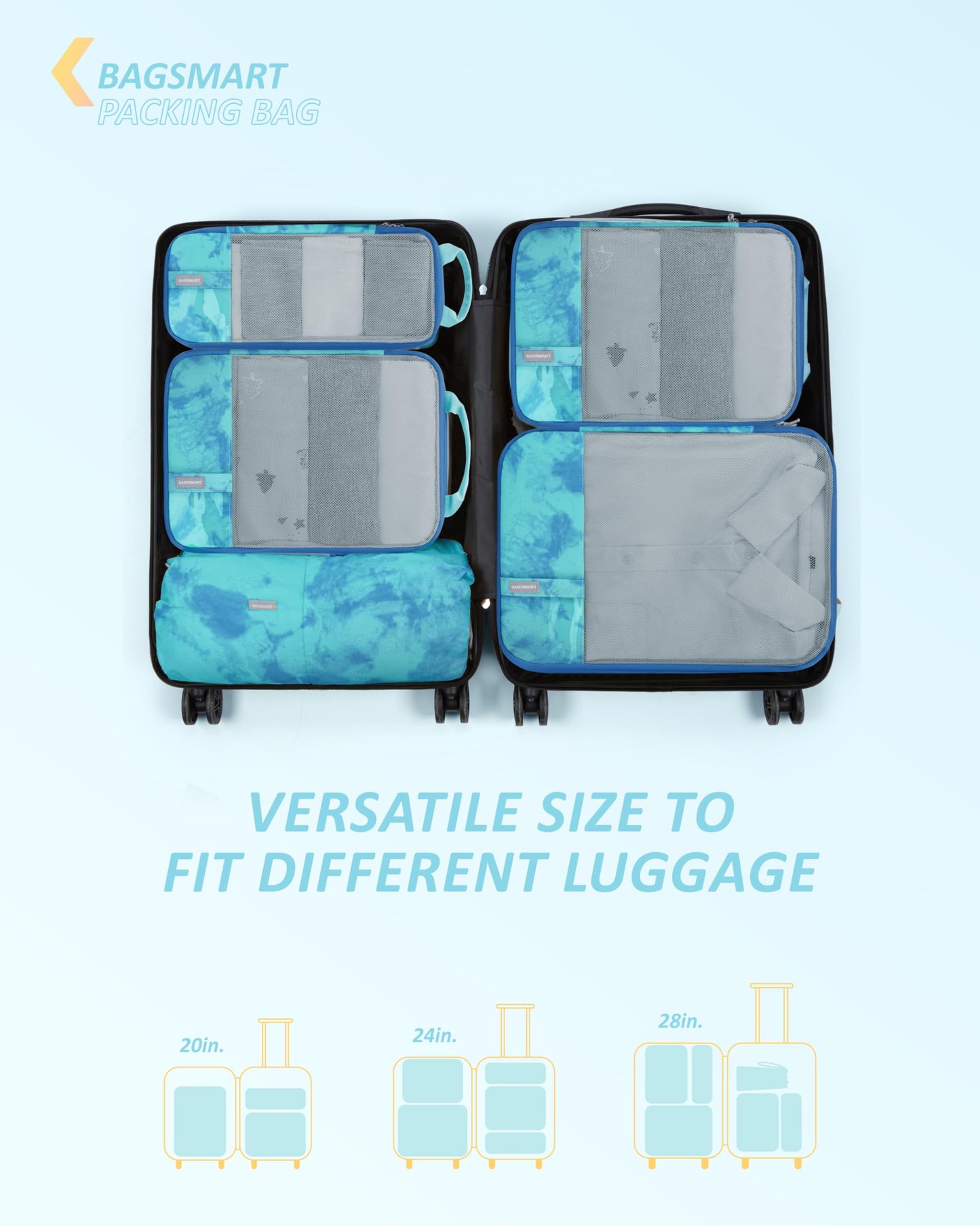 BAGSMART Compression Packing Cubes for Travel Essentials