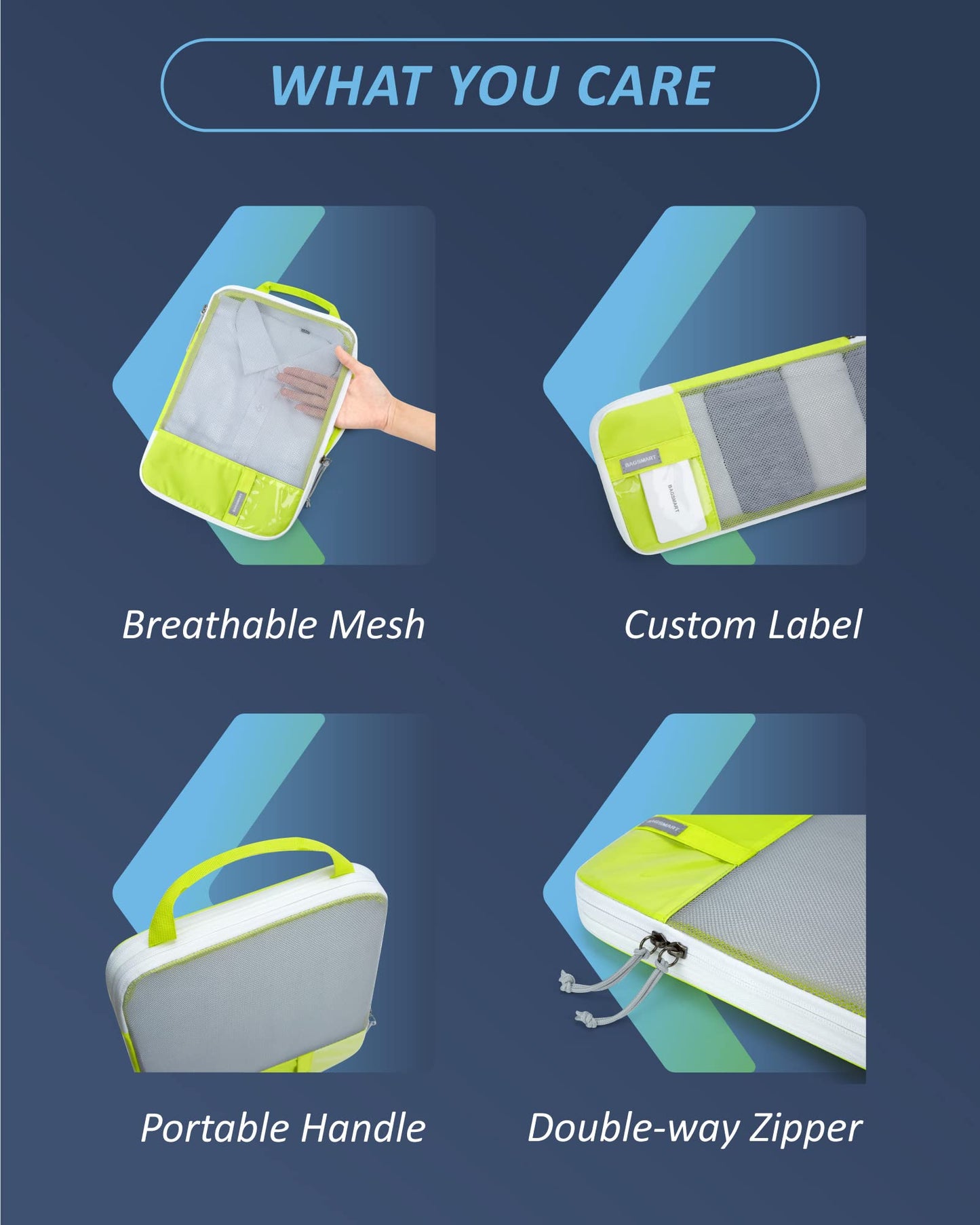 BAGSMART Compression Packing Cubes for Travel Essentials