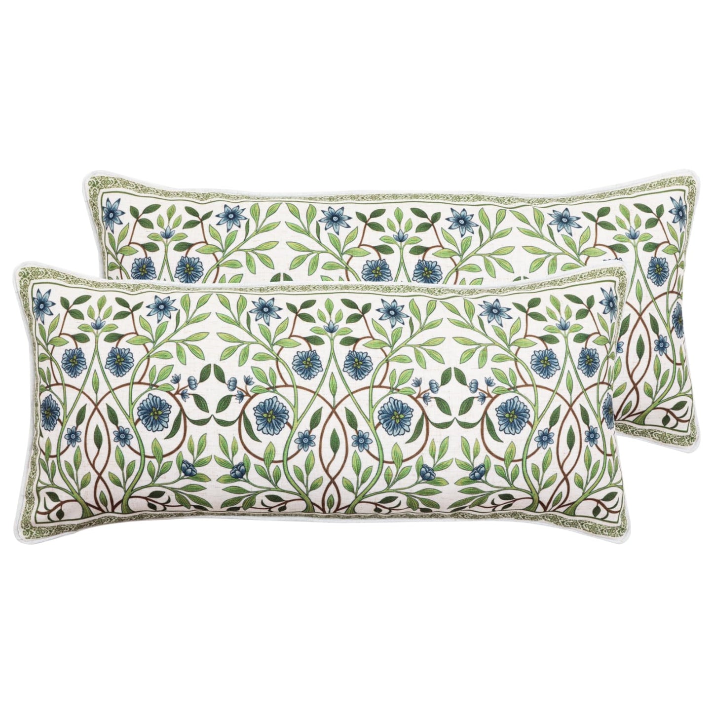 ISAENNE Designer Vintage Square Throw Pillow Cover,Set of 2,18"x18"