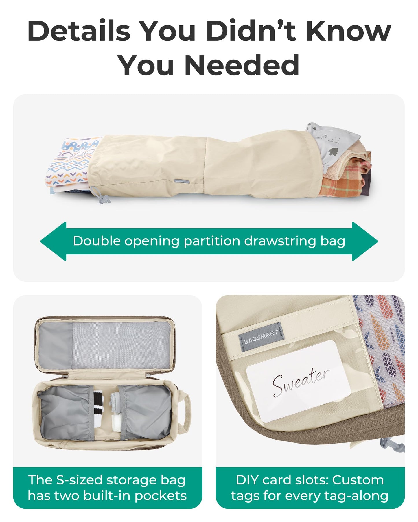 BAGSMART Compression Packing Cubes for Travel Essentials