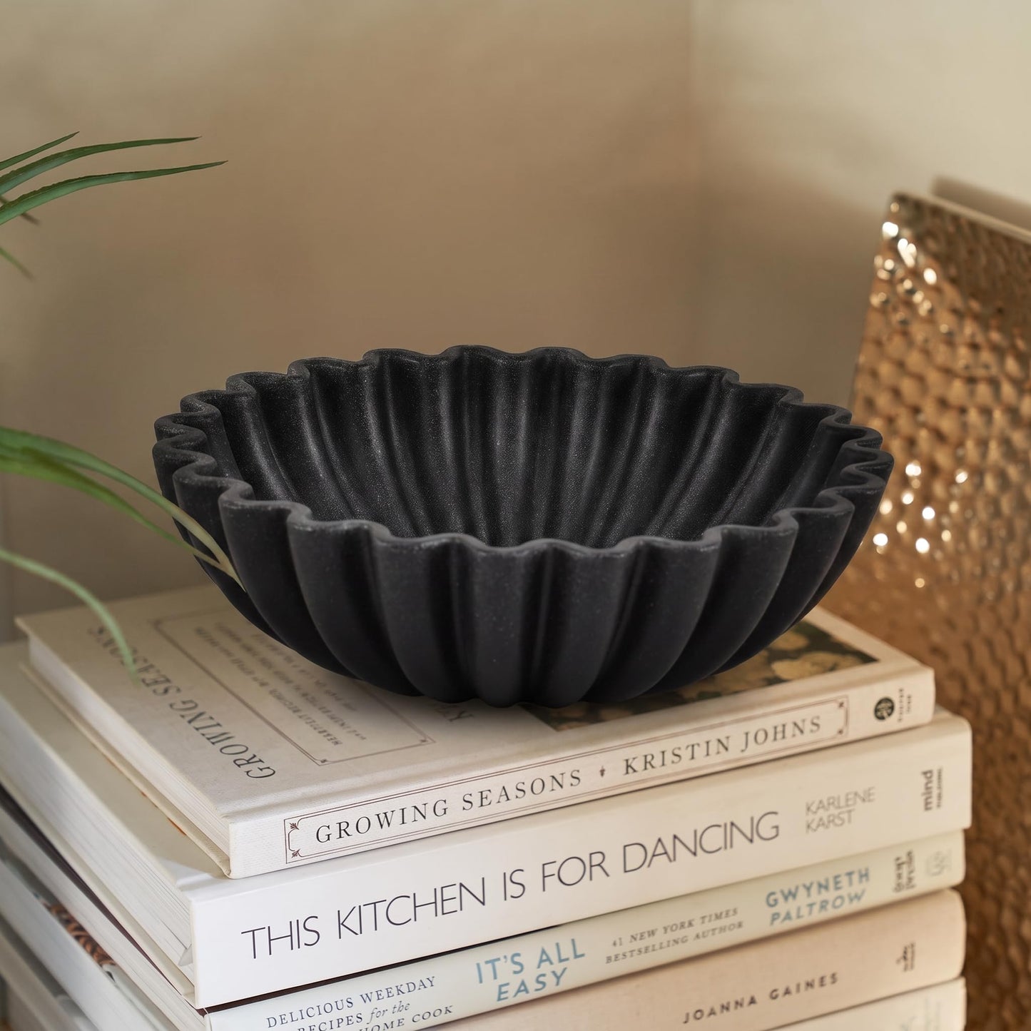 KIBAGA Decorative Marble Fruit Bowl for Your Kitchen Counter or Table Decor