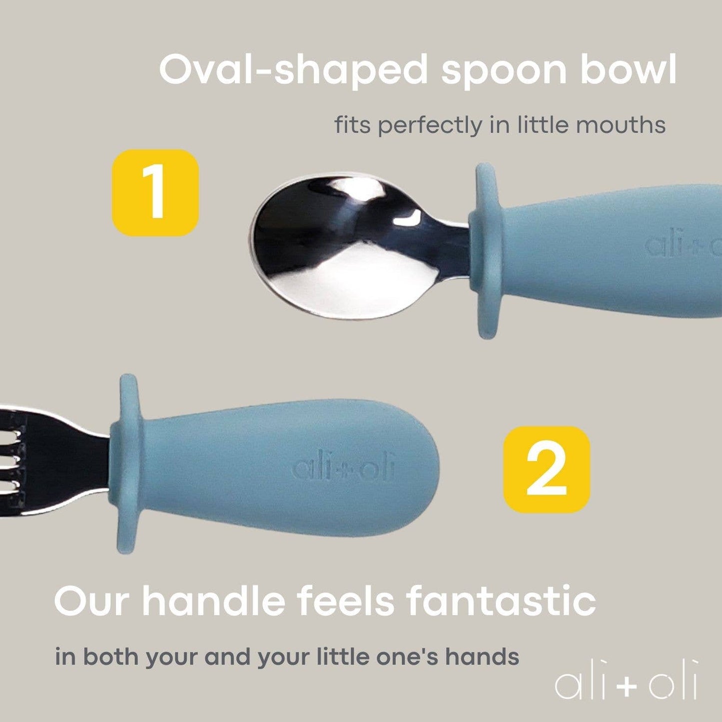 Spoon & Fork Learning Set for Toddlers (Blue) 6m+