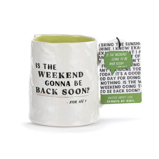 Live From Snack Time Weekend Back Soon Ceramic Notepaper Mug - 14oz