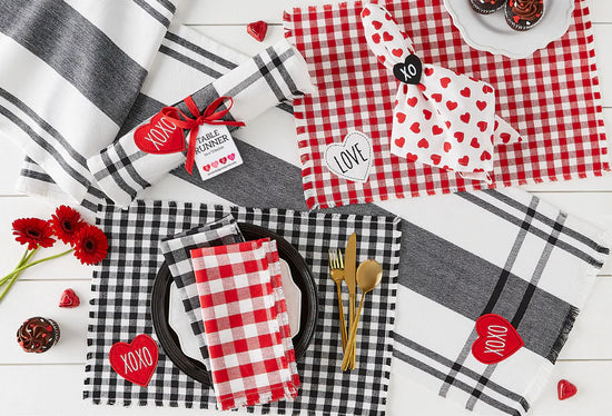 Love & XOXO Check Placemats