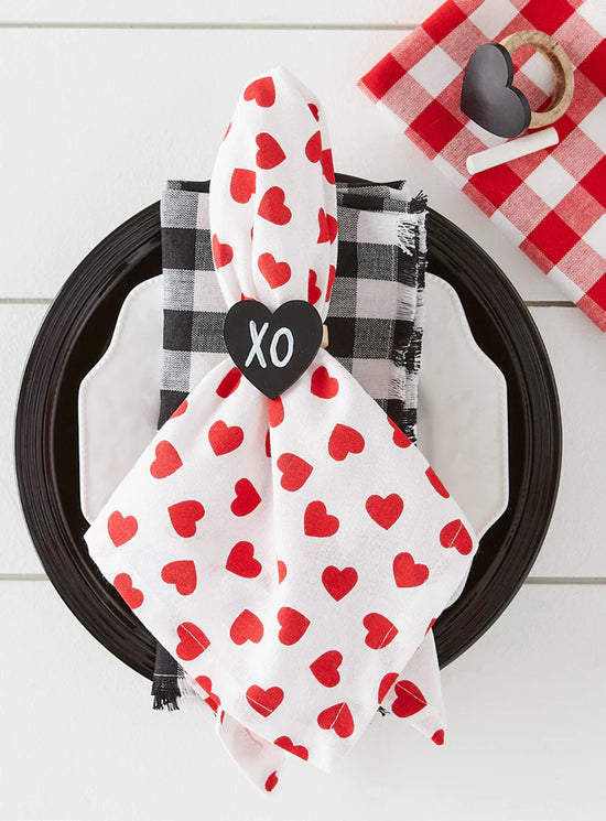 Hearts A Flutter Printed Napkin