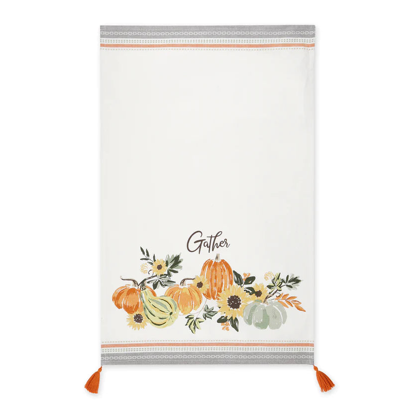 Gather Fall Squash Dishtowel Set Of 2