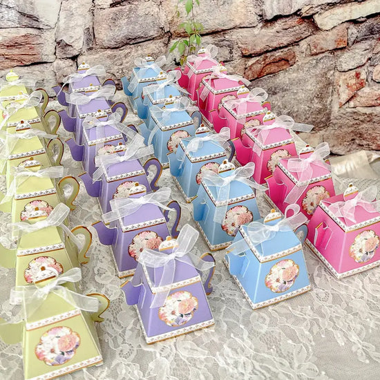 Assorted Tea Time Teapot Favor Box (Set of 24)