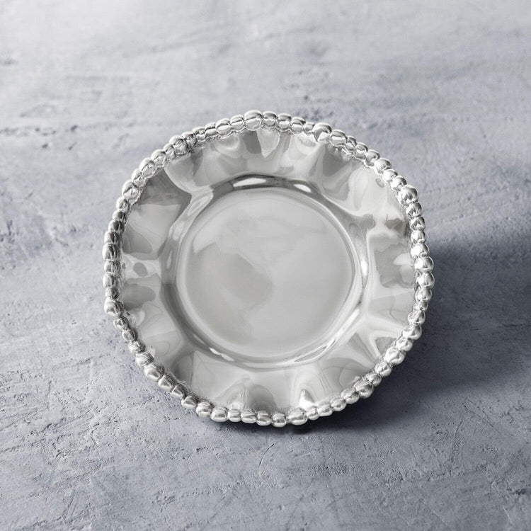 Organic Pearl Plain Round Cheers Wine Plate