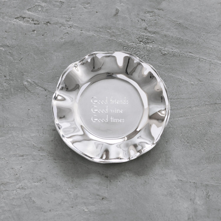Vento Wine Plate 'Good Friends, Good Wine, Good Times'