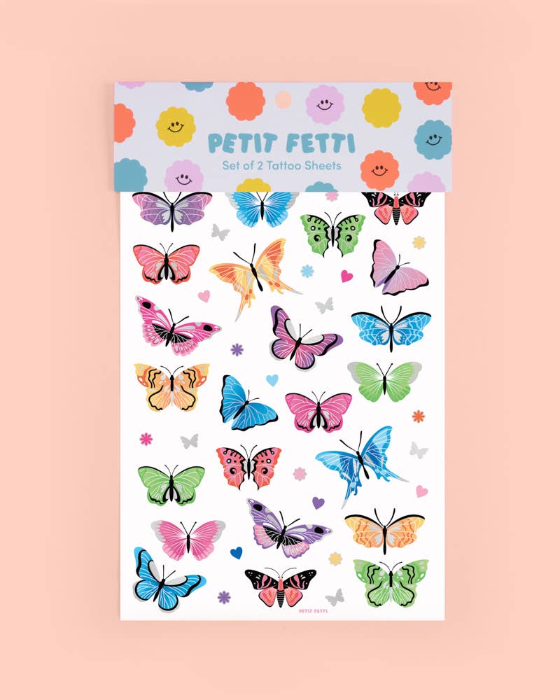 Butterfly Foil Kids Temporary Tattoos, Bday Party, Activity