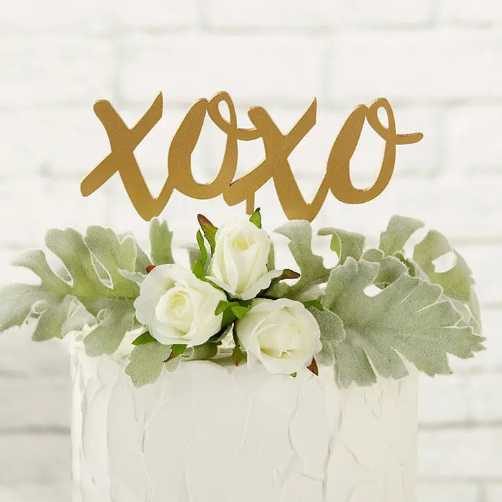 XOXO Gold Cake Topper