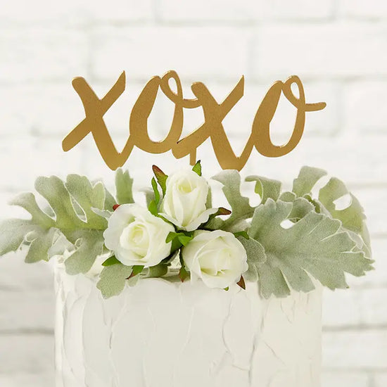 XOXO Gold Cake Topper