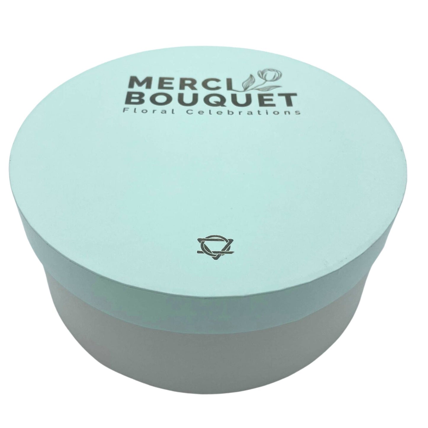 Round Box - Wedding Blessings - White & Ivory Soap Flower Box