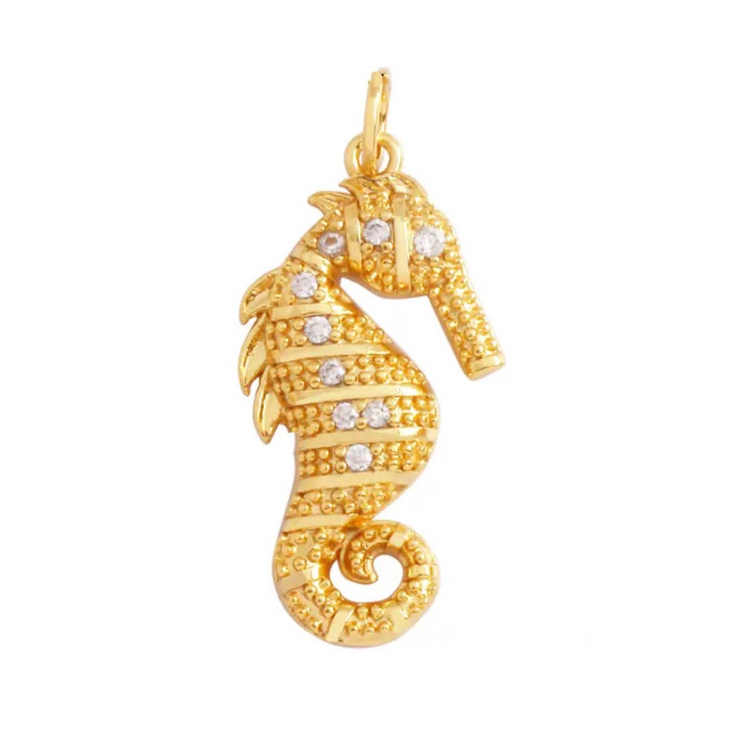 Large Seahorse Charm For Charm Necklace & Bracelet